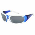 Mcr Safety Glasses, ForceFlex FF3 Blue/White Frame, Gray AF, 12PK FF322AF